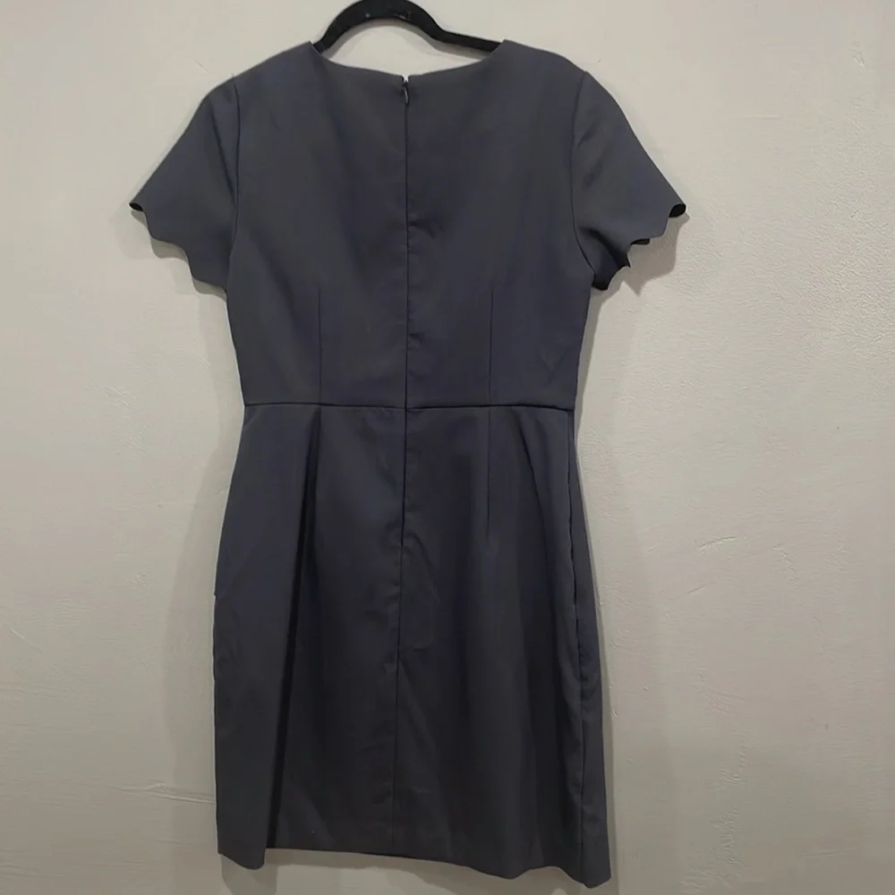 Loft Charcoal Grey business office dress size 4 - Picture 5 of 6